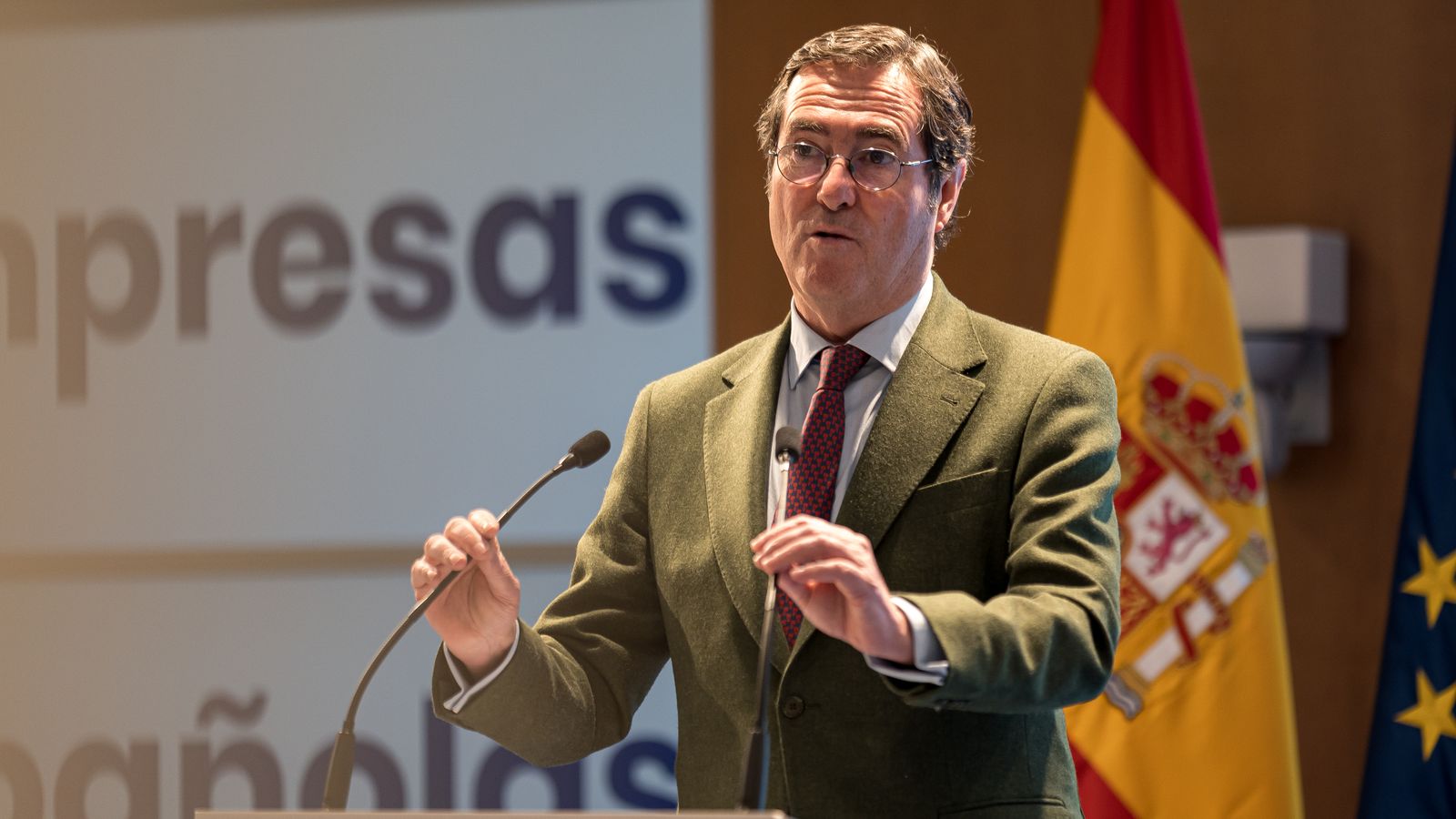 El presidente de la CEOE, Antonio Garamendi, en una imatge d'arxiu