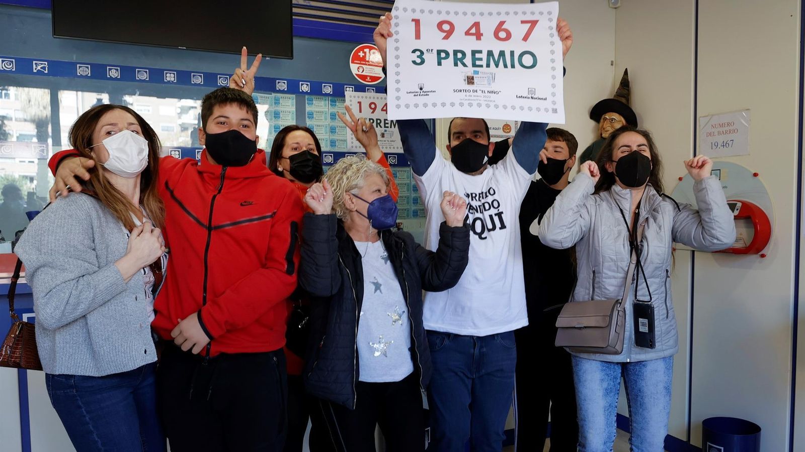 Celebració del tercer premi a València Celebració del tercer premi a València
