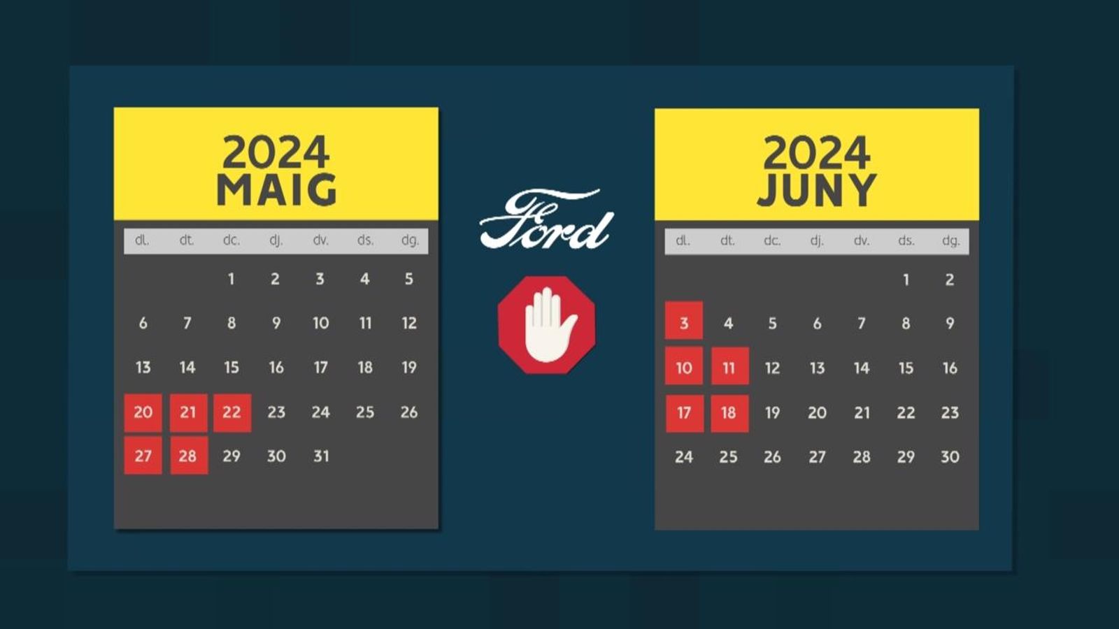 Calendari de l'ERTO de Ford
