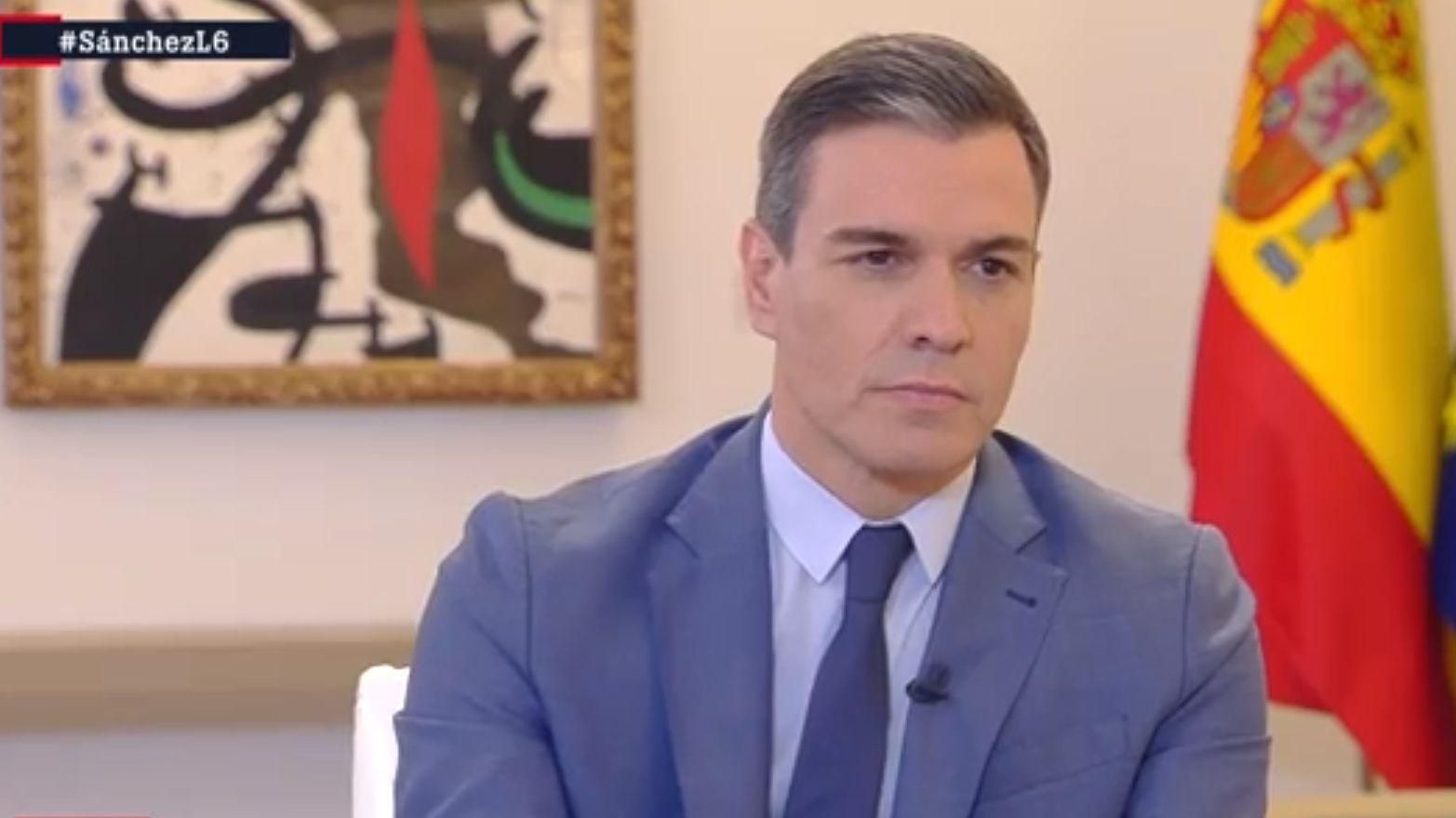 El president del govern espanyol, Pedro Sánchez, en una entrevista en La Sexta