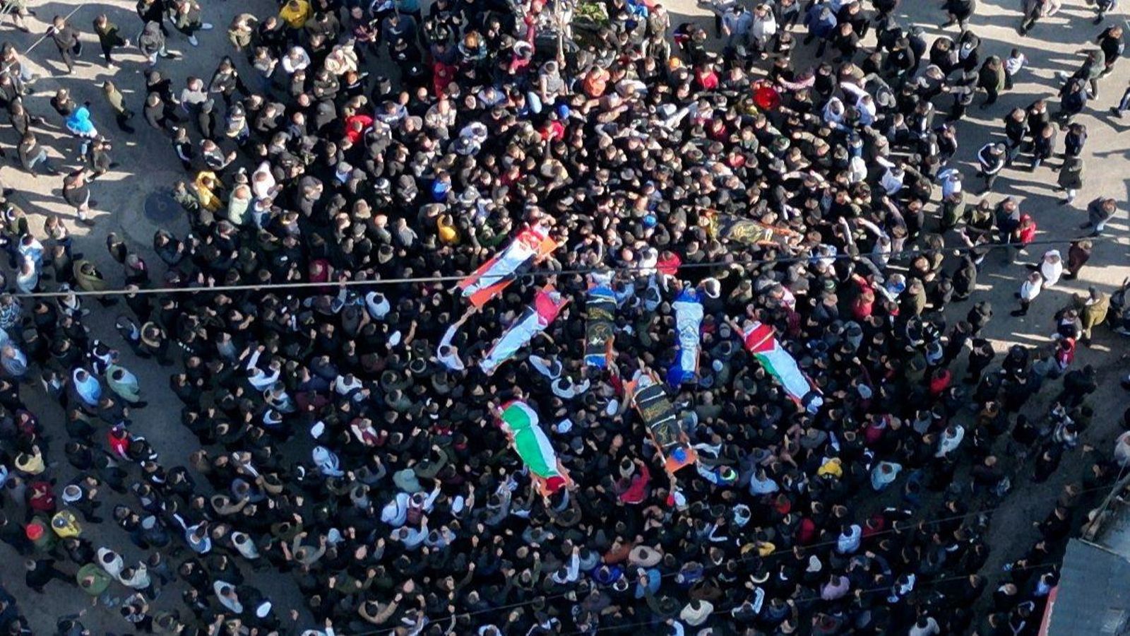 Funeral de les víctimes mortals durant la batuda israeliana a Jenin
