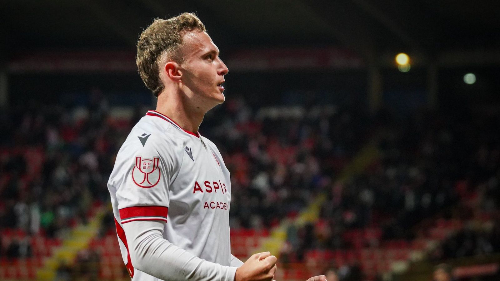 Tresaco celebra el gol de la Cultural Leonesa