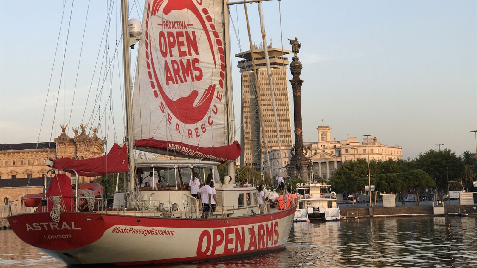 El vaixell Open Arms, a Barcelona, en una imatge d'arxiu