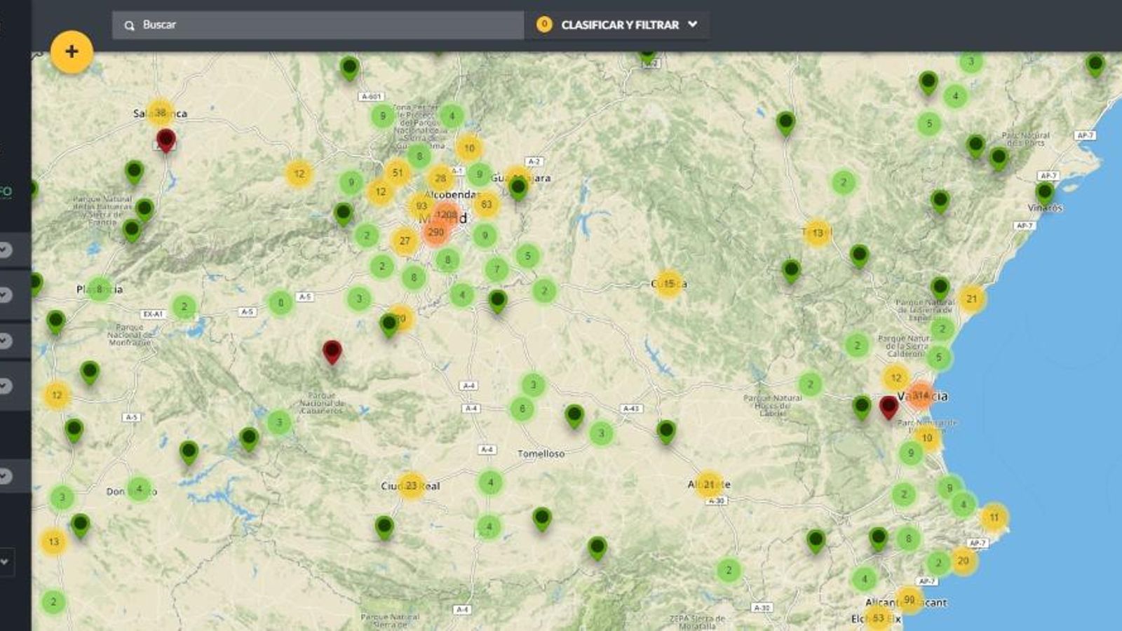 Mapa Frena La Corba per a ajudar el veïnat