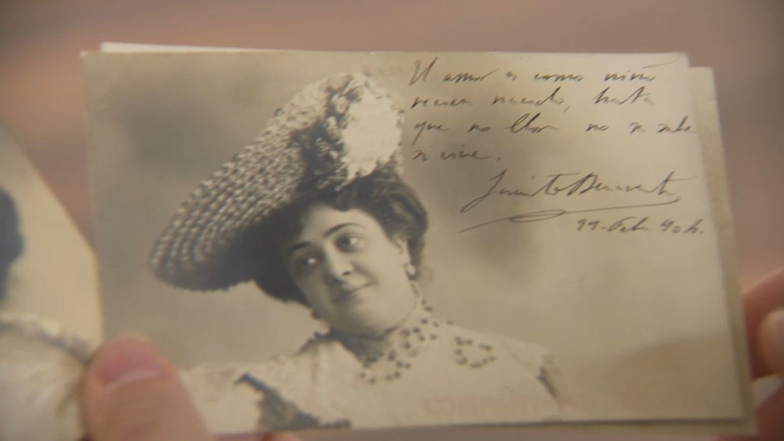 Postal del dramaturg Jacinto Benavente