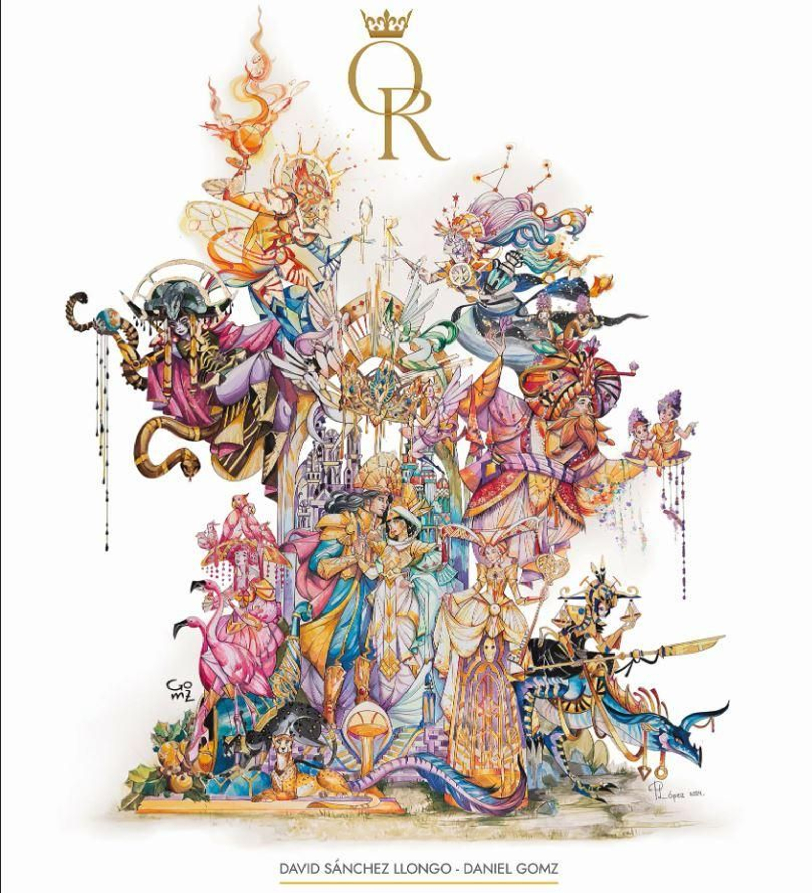 Falla Convent de Jerusalem - Matemàtic Marzal. Lema: "Or". Artista: David Sánchez Llongo. Disseny: Daniel Gomz