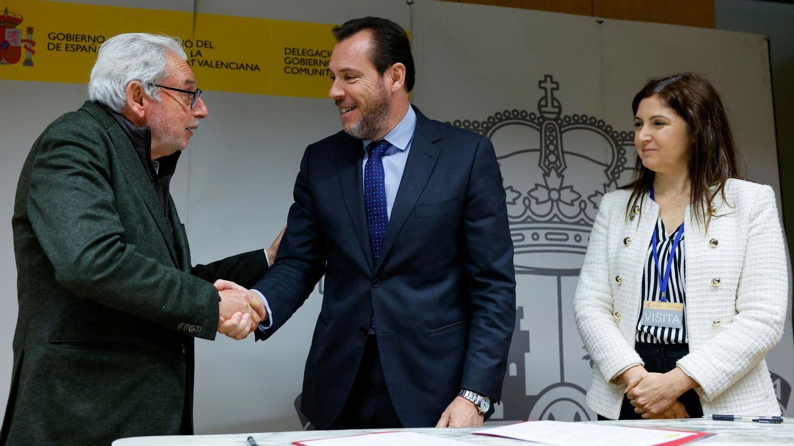 Puente, este dilluns a València amb l'alcalde de Picanya i l'alcaldessa de Paiporta