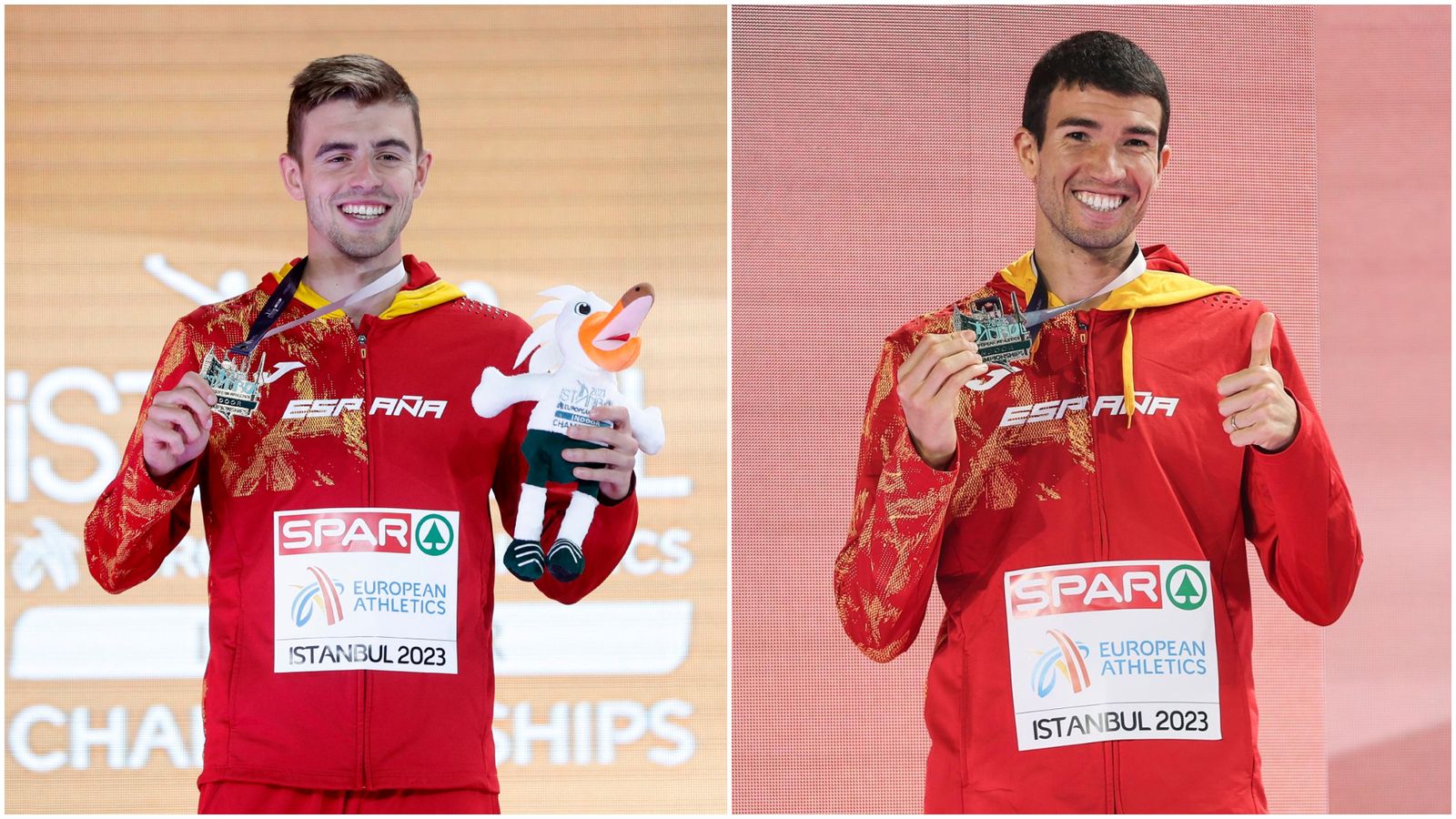 Ben i Mechaal, amb les respectives medalles