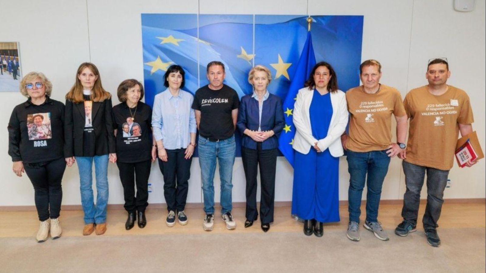 Von der Leyen, este dimarts amb les víctimes