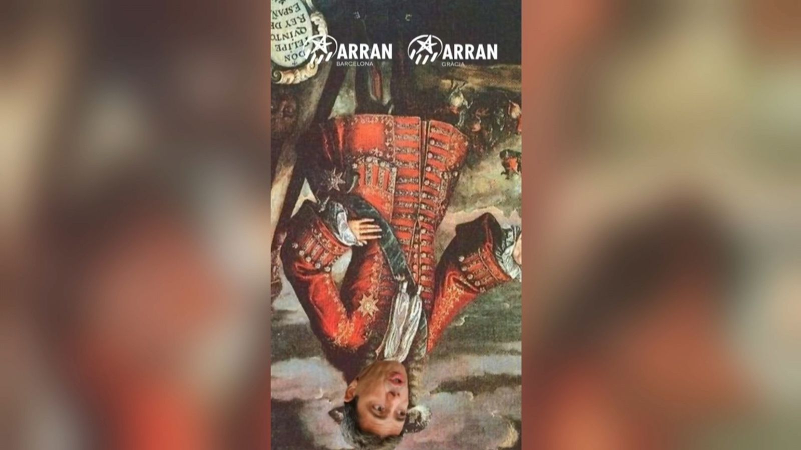 Imatges distribuïdes per Arran de la crema d'un cartell amb la cara de Mazón