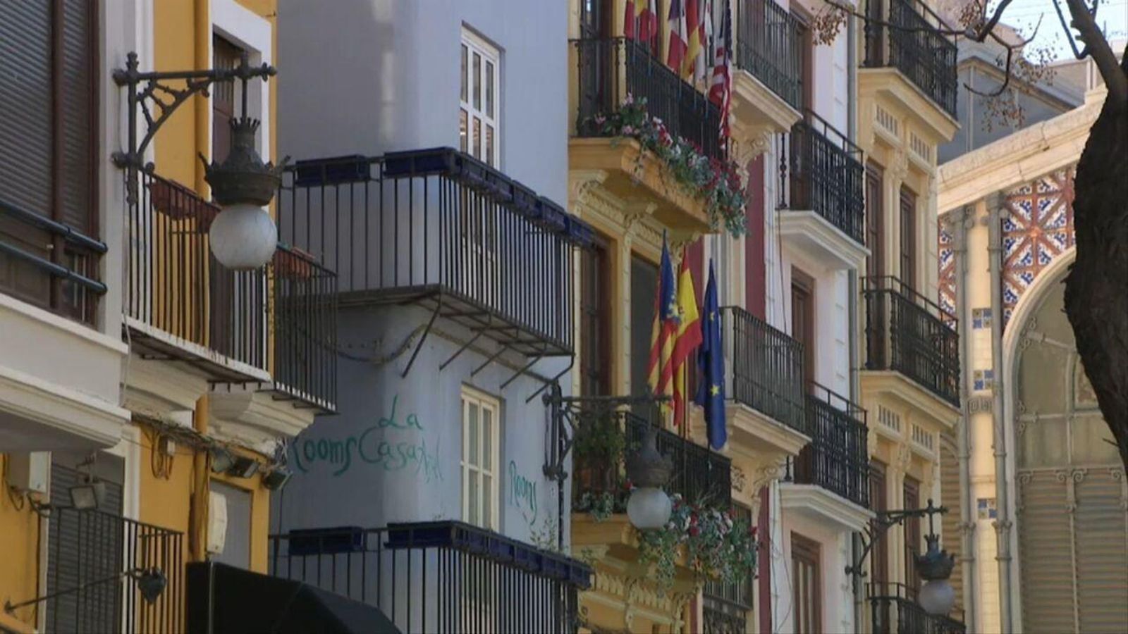 Un carrer del centre de València, una zona de les que concentra un nombre més gran d'apartaments turístics