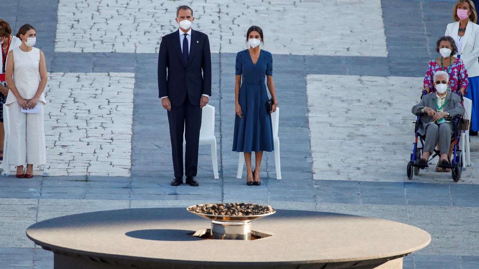 Els reis Felip VI i Letícia presideixen el segon homenatge d'Estat a les víctimes de la Covid-19