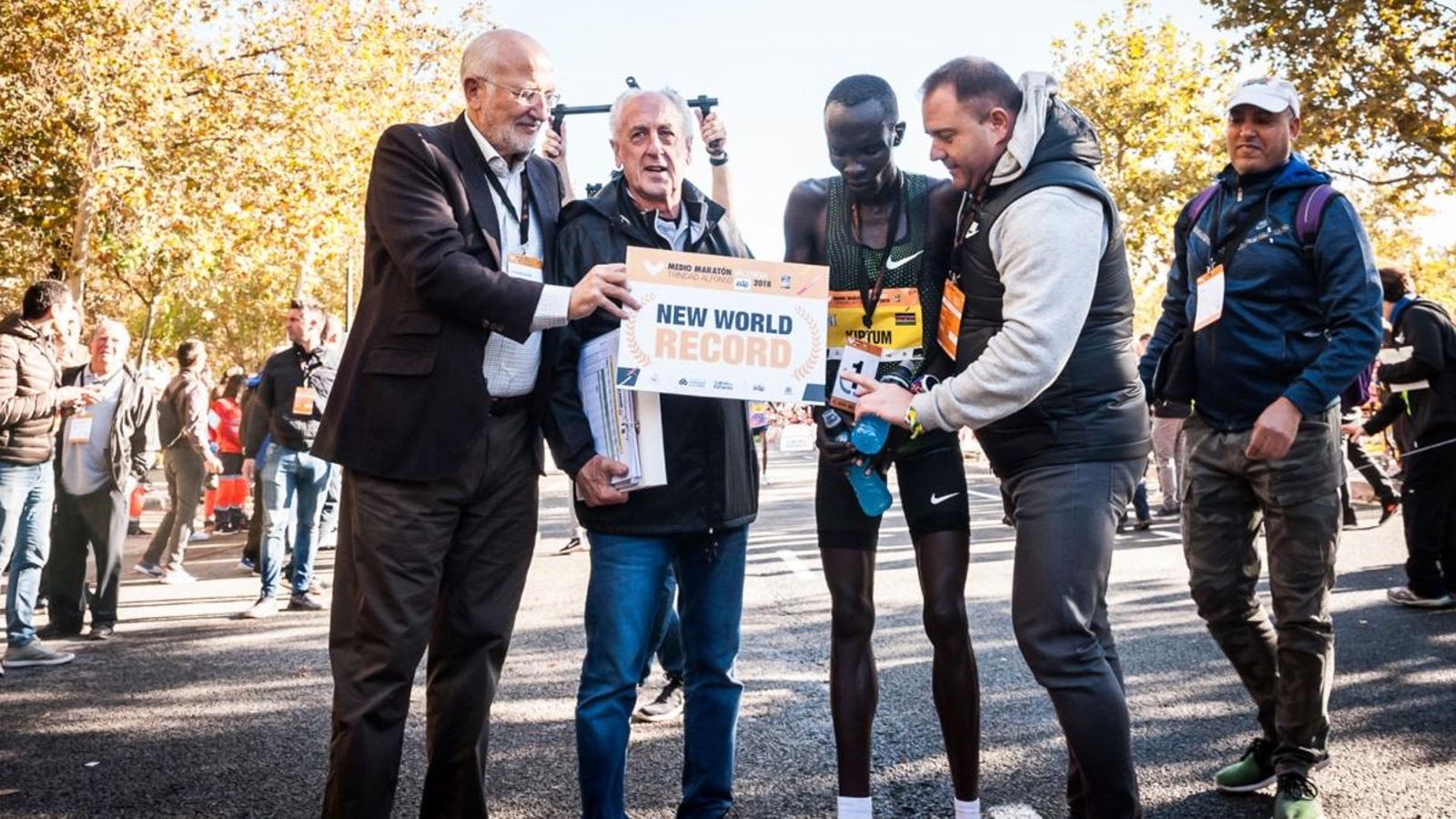 Abraham Kiptum, en la Mitja Marató de València del 2018