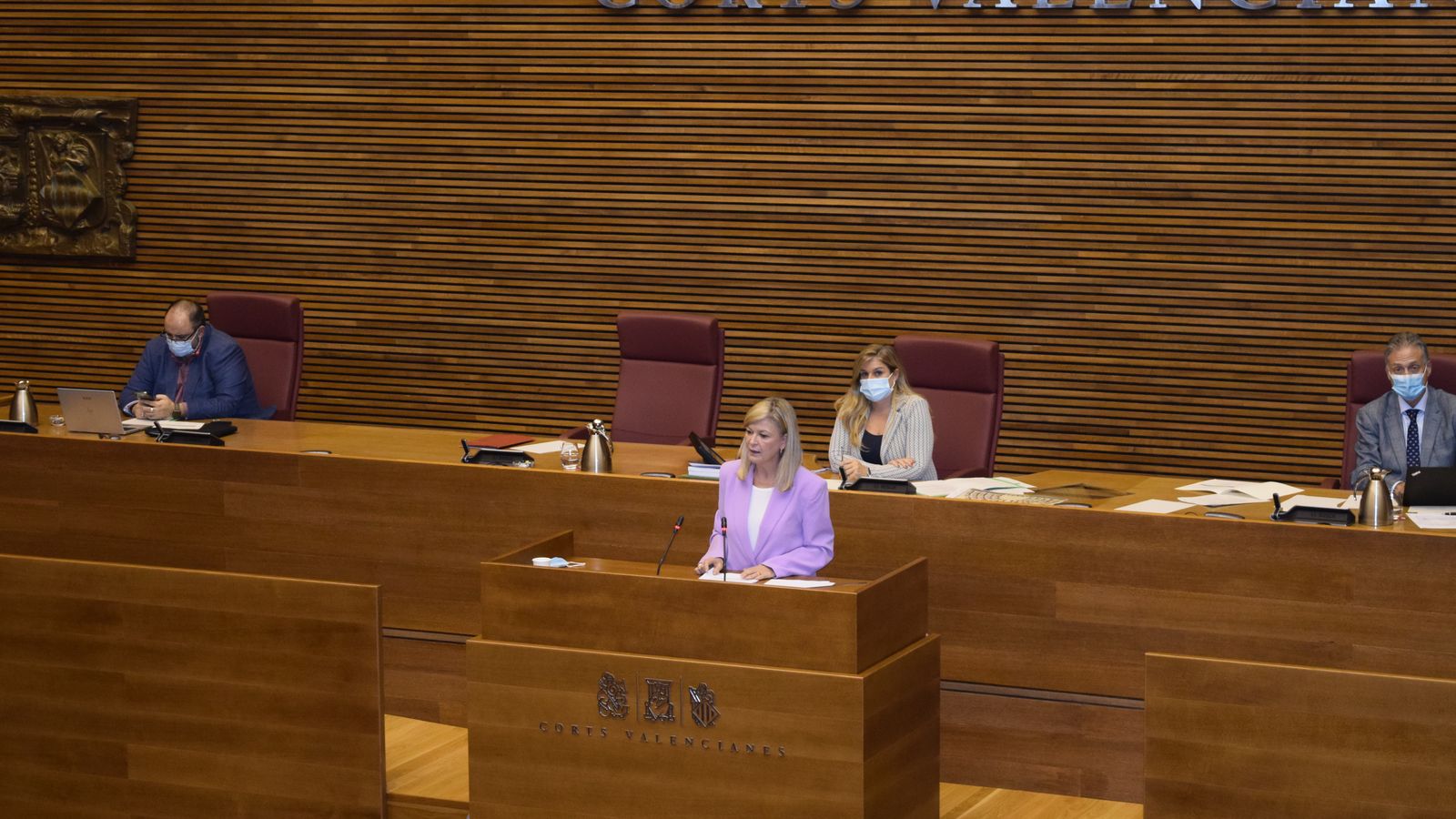 La consellera de Justícia Gabriela Bravo durant la seua compareixença