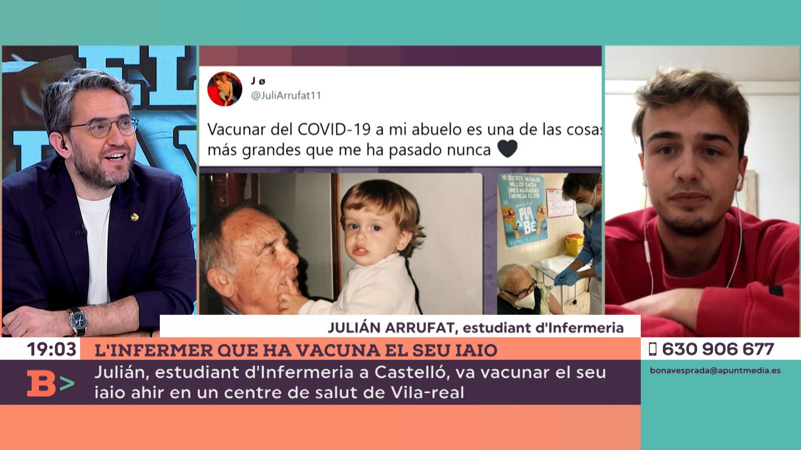26.03.2021 | L'infermer que ha vacunat el seu iaio