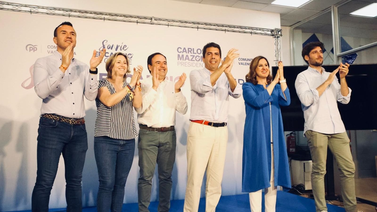 El president de la Generalitat i president del PP Carlos Mazón ha comparegut per a valorar els resultats de les eleccions europees