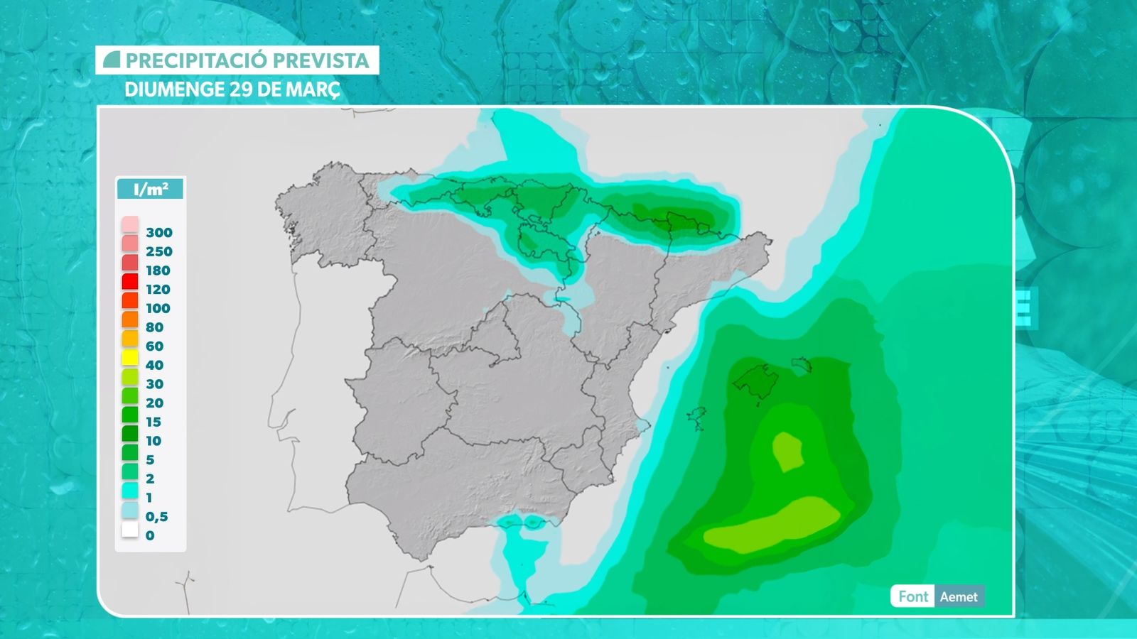PLUJA PREVISTA DIUMENGE