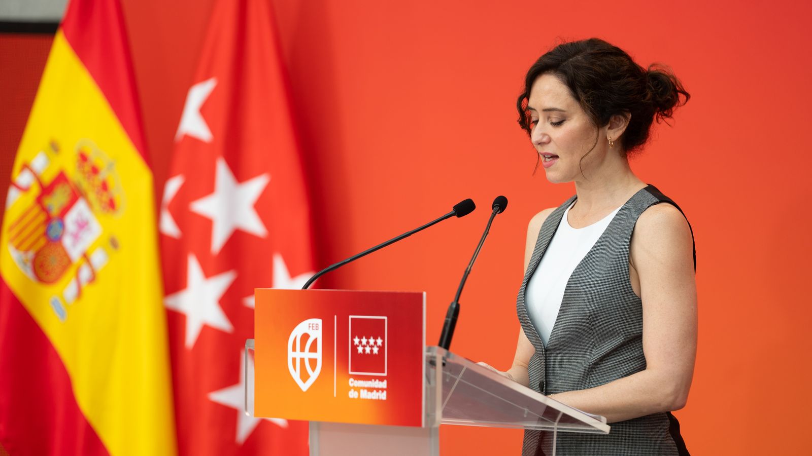 Ayuso, durant un acte públic