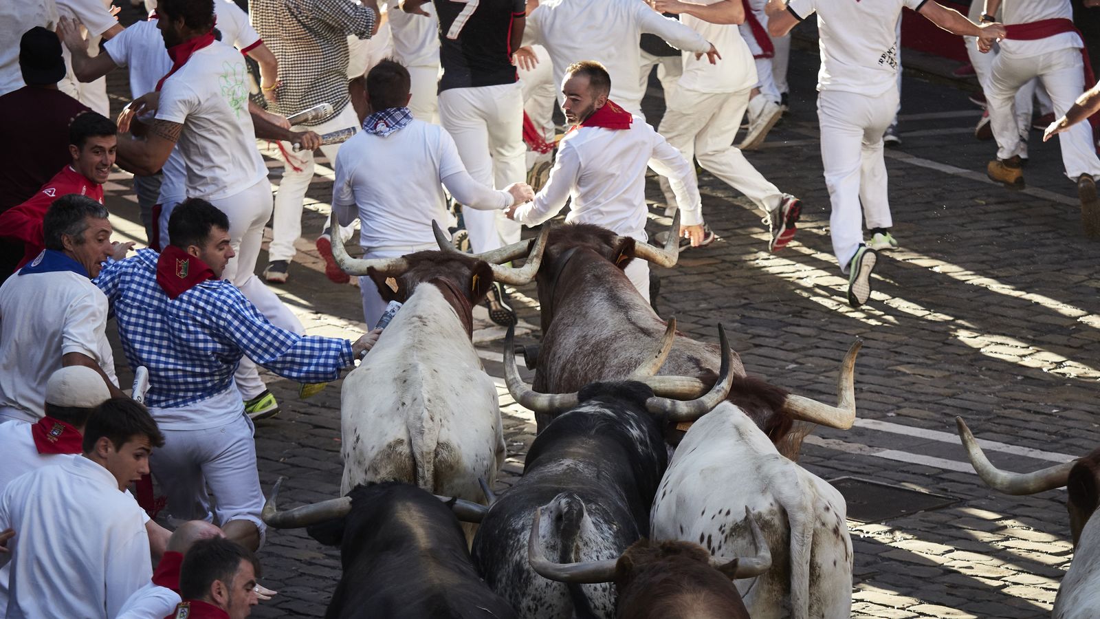Quart 'encierro' de les festes de Sant Fermí de Pamplona