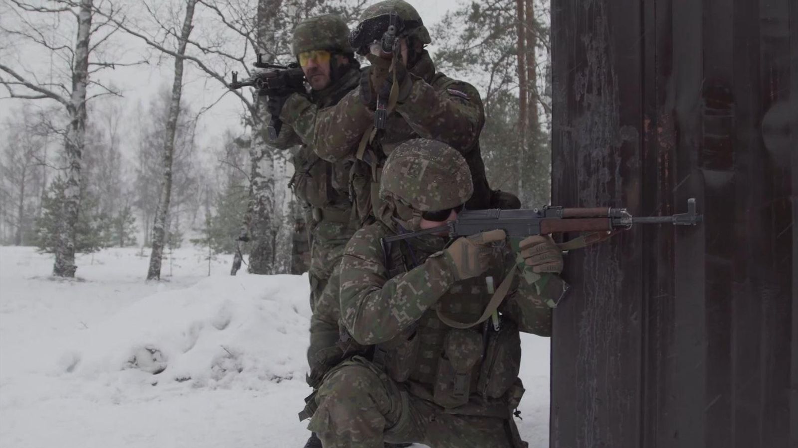 Soldats europeus en unes maniobres conjuntes