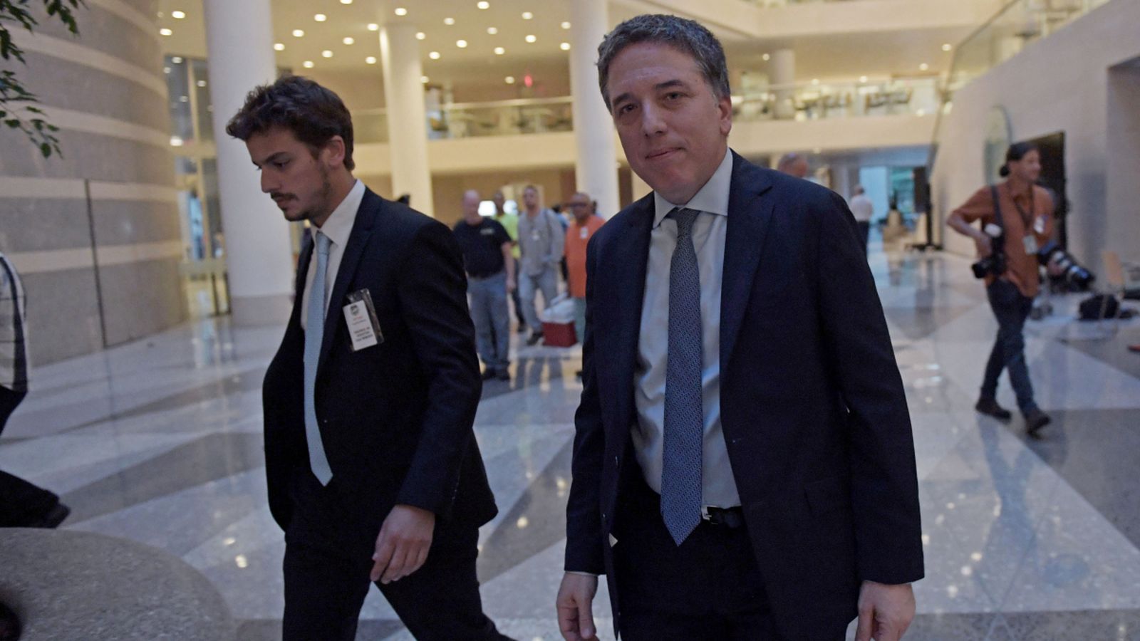 Dujovne, després d'una roda de premsa a la seu de l'FMI aquest dimarts