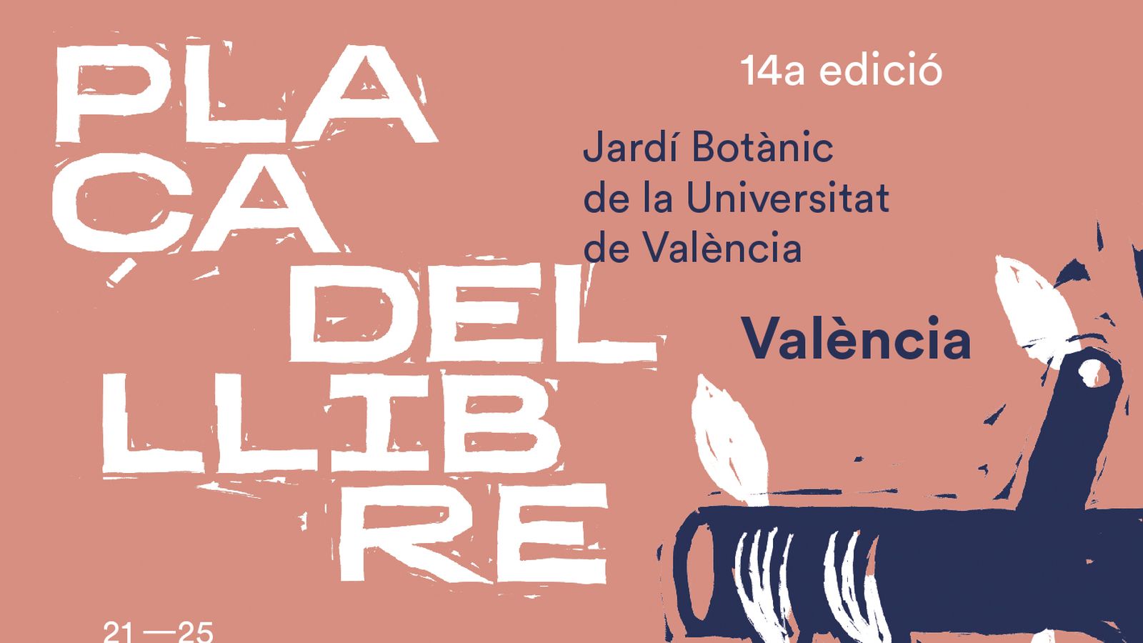 Cartell de la 14 edició de la Plaça del Llibre de València / Fundació pel Llibre i la Lectura