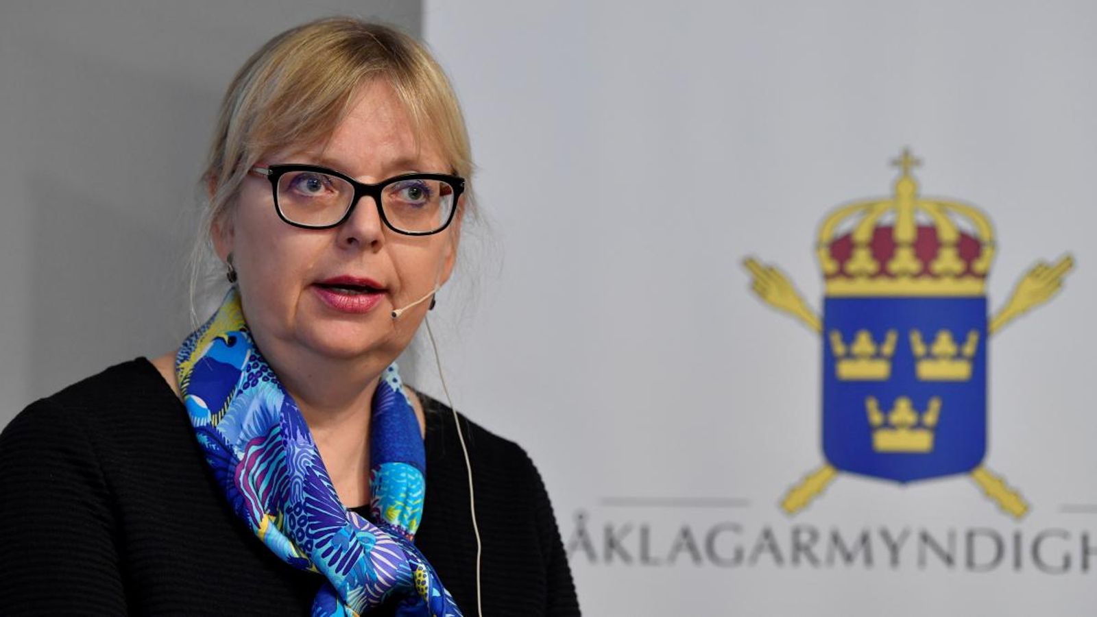 La fiscal superior Eva-Marie Persson en roda de premsa