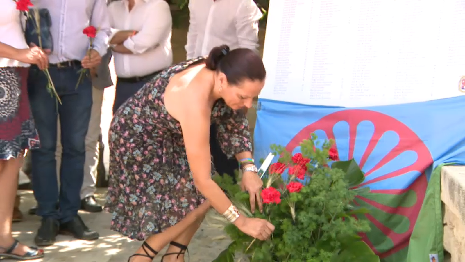 Imatge d'arxiu d'un acte en record de la població gitana empresonada durant la gran batuda