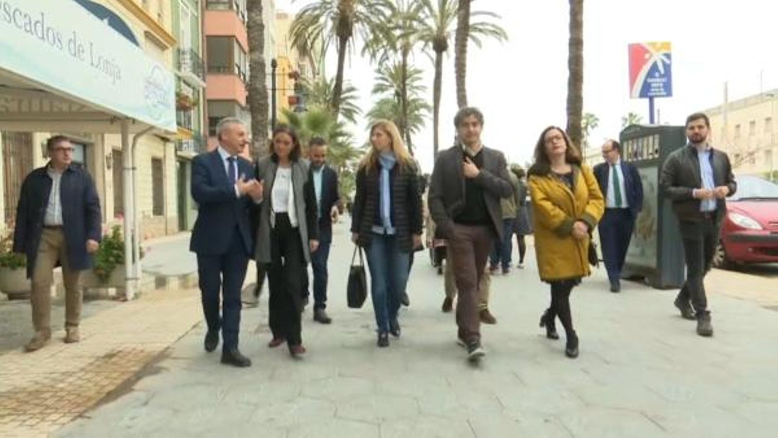 La ministra Reyes Maroto (segona per l'esquerra) ha assistit a Castelló a una reunió de treball sobre Escala a Castelló