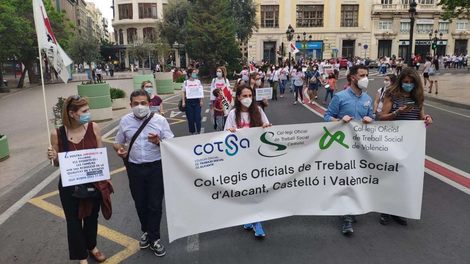 Un moment de la manifestació aquest dissabte dels Serveis Psicopedagògics escolars