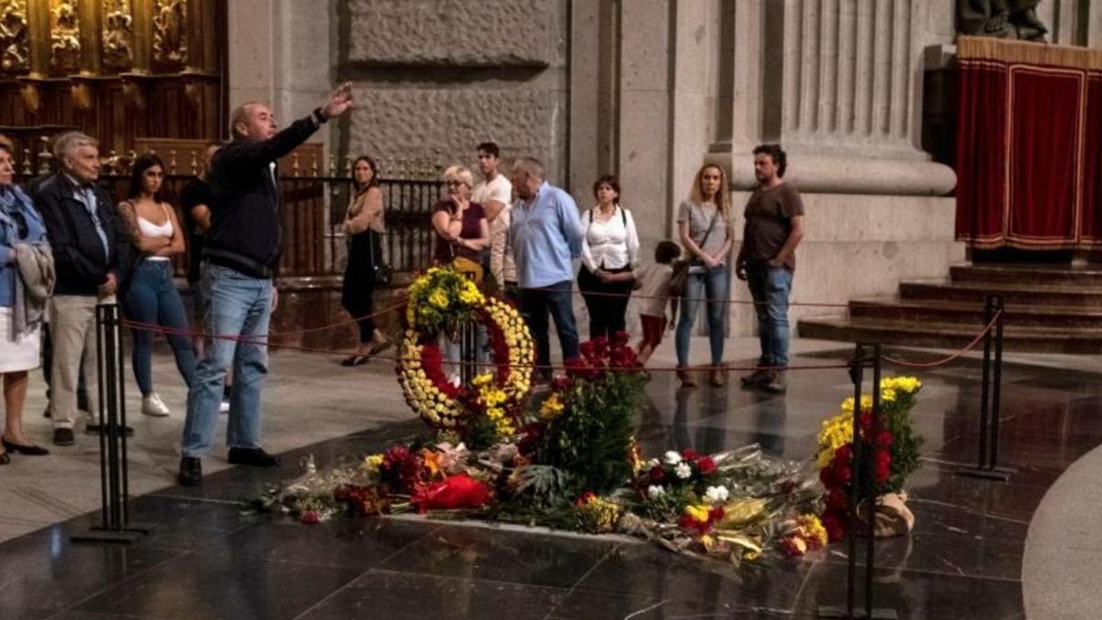 Imatge de l'últim dia de visites de la tomba de Francisco Franco al Valle de los Caídos, el passat diumenge