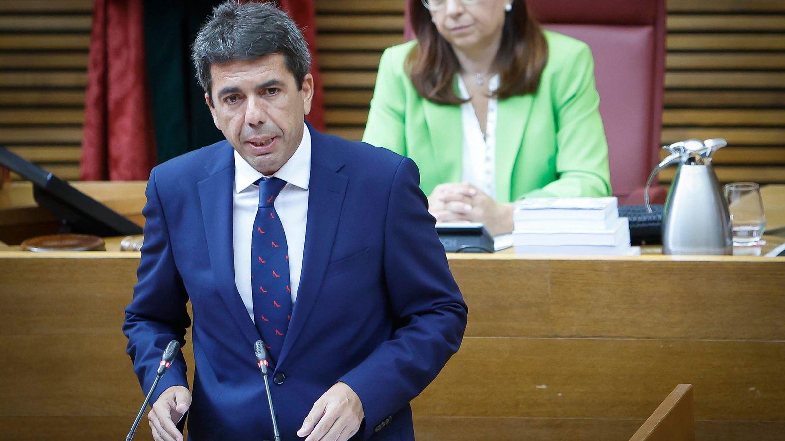 El nou president de la Generalitat, Carlos Mazón, durant la presa de possessió del càrrec