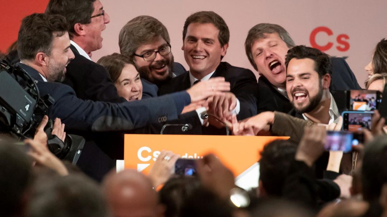 Celebració dels resultats electorals de Ciutadans a Andalusia Celebració dels resultats electorals de Ciutadans a Andalusia
