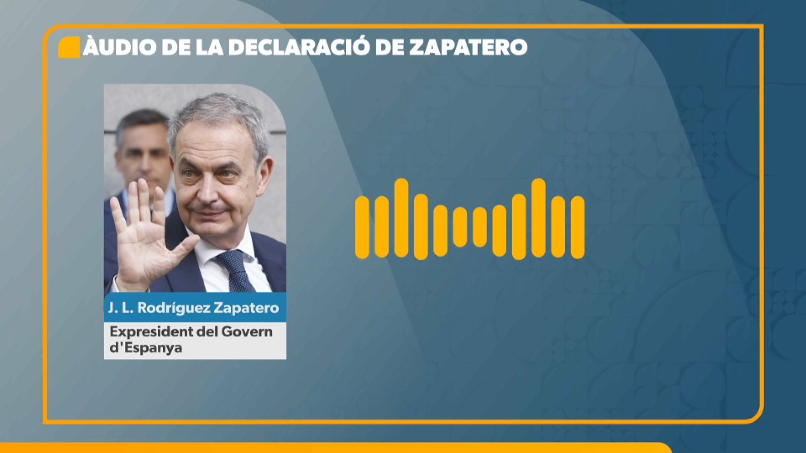 À Punt ha tingut accés als àudios de la declaració de l'expresident del govern espanyol, José Luis Rodríguez Zapatero