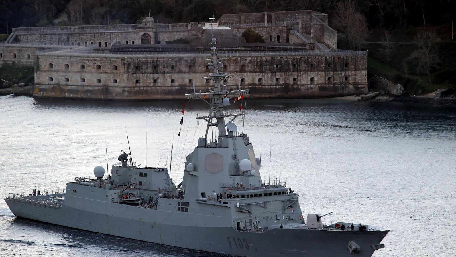 En imatge, la fragata espanyola Blas de Lezo, que va eixir  el passat 22 de gener en direcció al Mar Negre