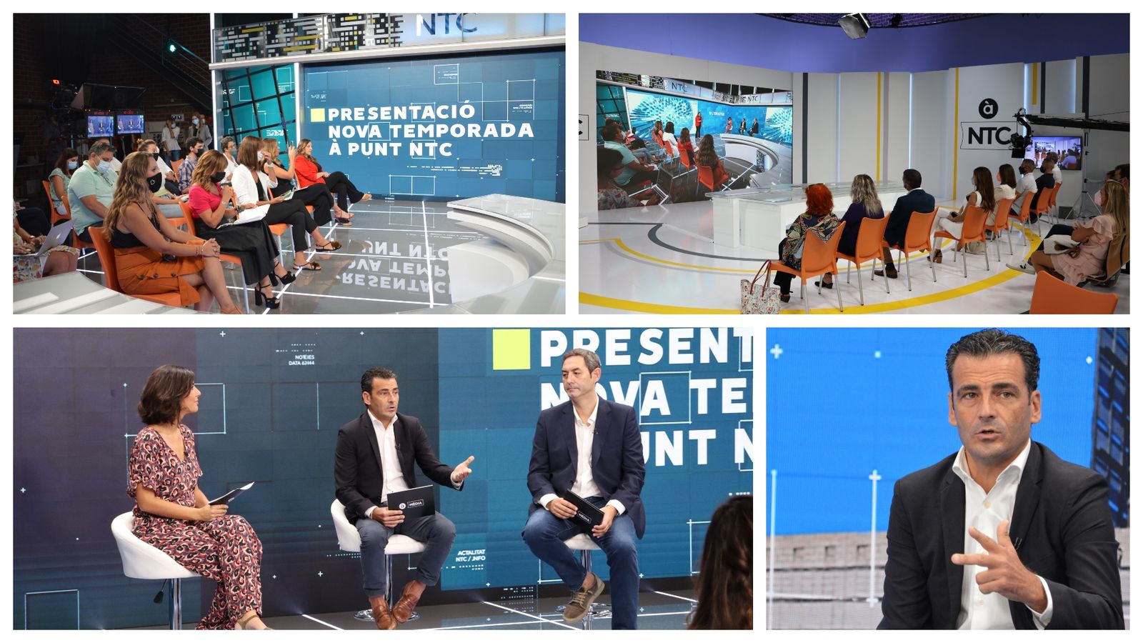 L'acte s'ha realitzat en dos estudis diferents per a acomplir les restriccions per la Covid-19