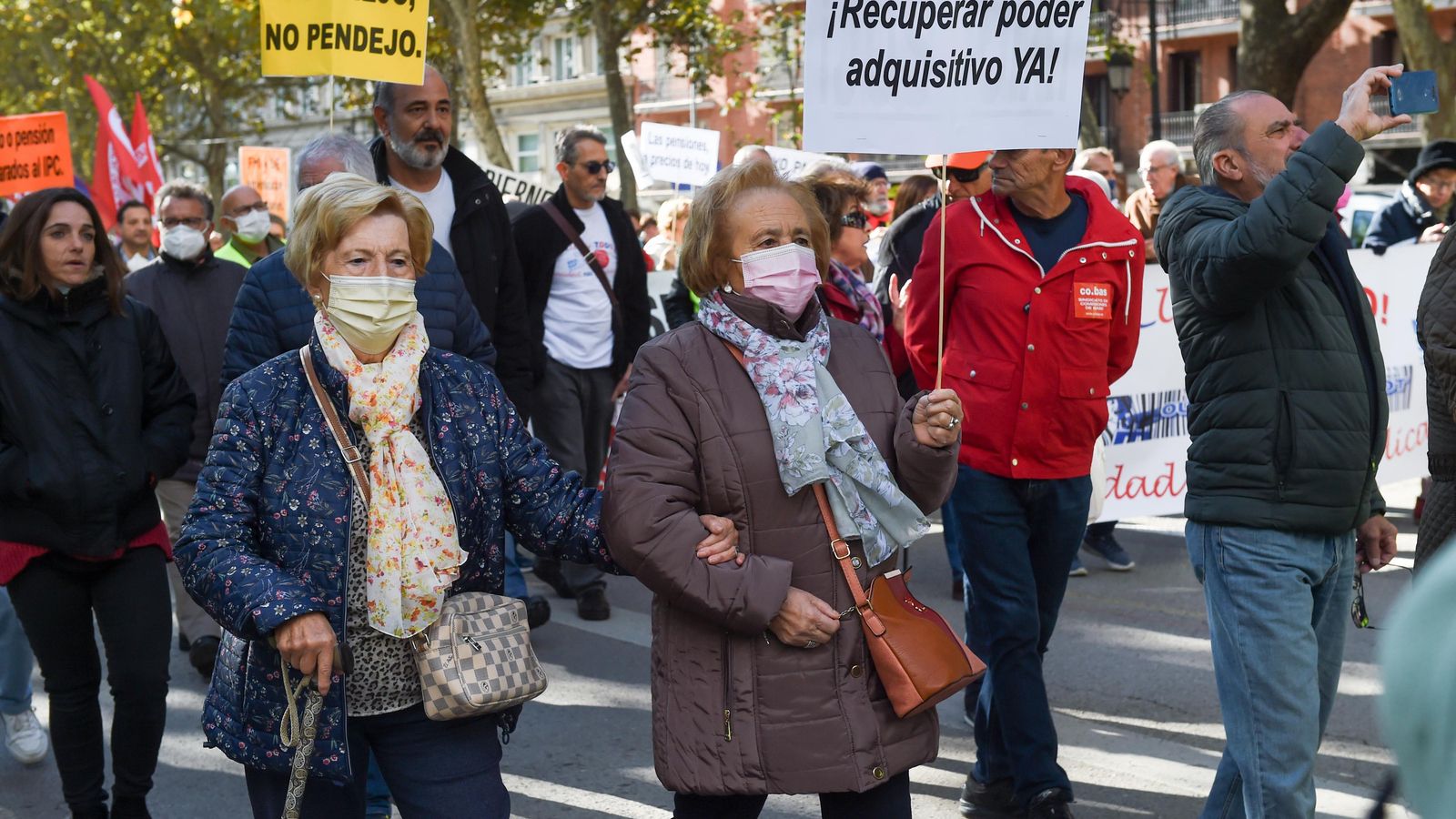 En  imatge, una protesta recent de pensionistes a Madrid per la pèrdua de poder adquisitiu per la inflació