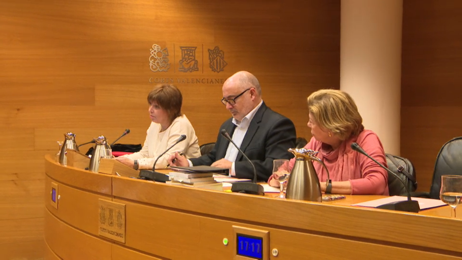 La directora general de la SAMC, Empar Marco, (esquerra) compareix a la comissió de les Corts