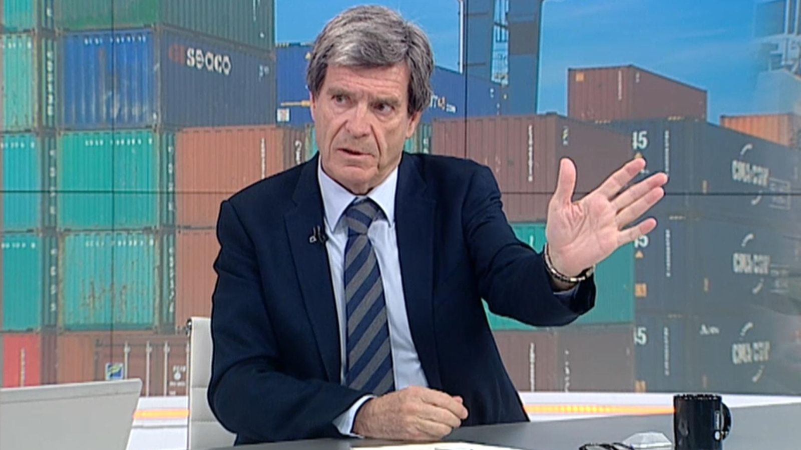 El president de l'Autoritat Portuària de València, Aurelio Martínez en l'entrevista de l'informatiu 'NTC À Punt Matí'