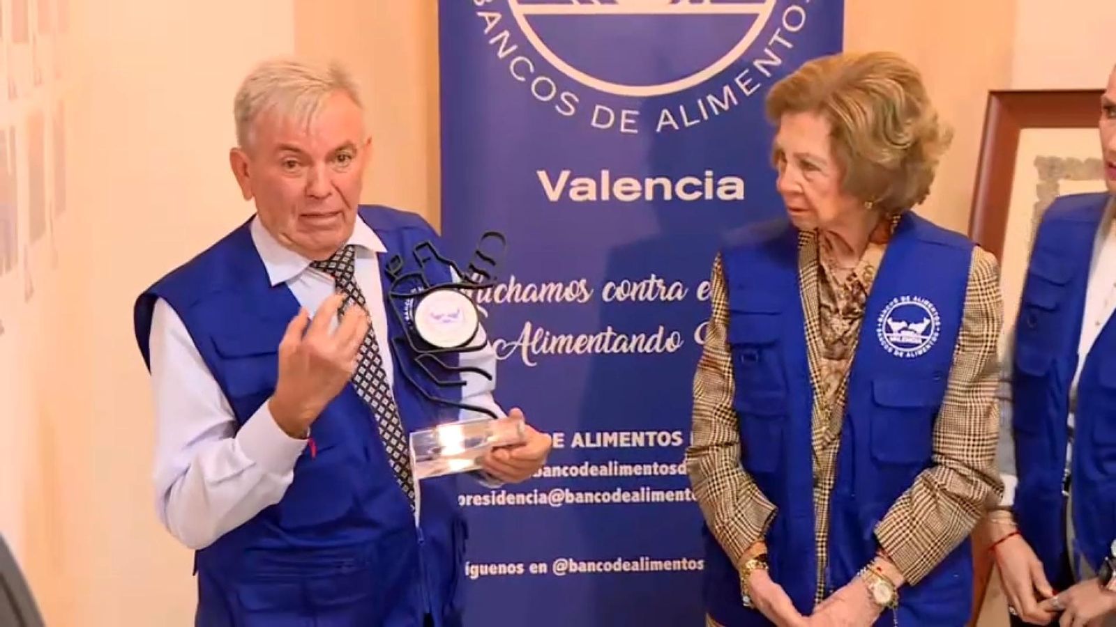La reina Sofía al Banc d'Aliments de València este dimarts