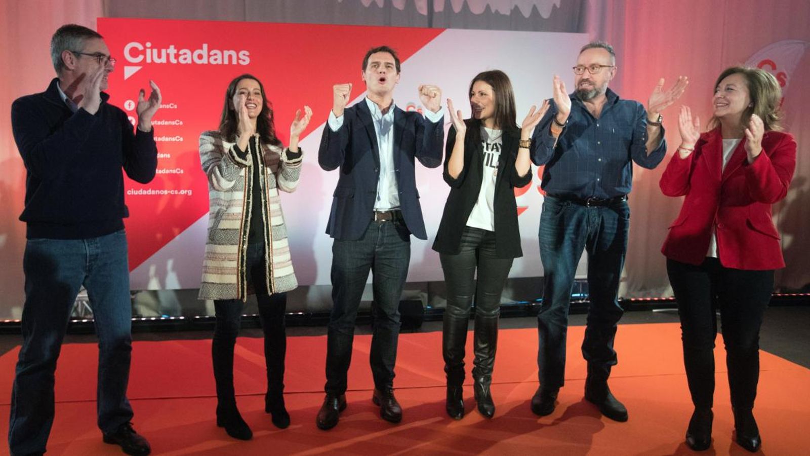 El president de Ciutadans, Albert Rivera, durant un acte de partit en plena precampanya electoral. Marta Pérez (Efe)