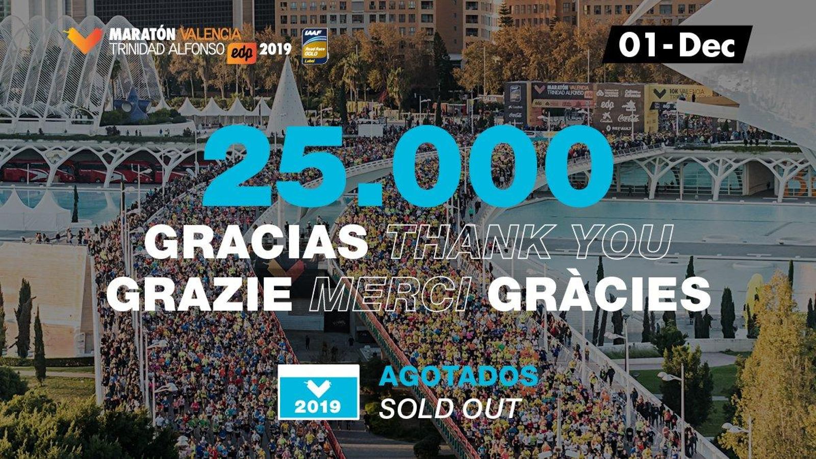 La marató de València esgota els 25.000 dorsals