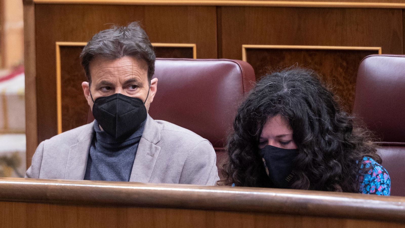 El president del grup parlamentari d'Unides Podem en la sessió del Congrés d'aquest dimecres