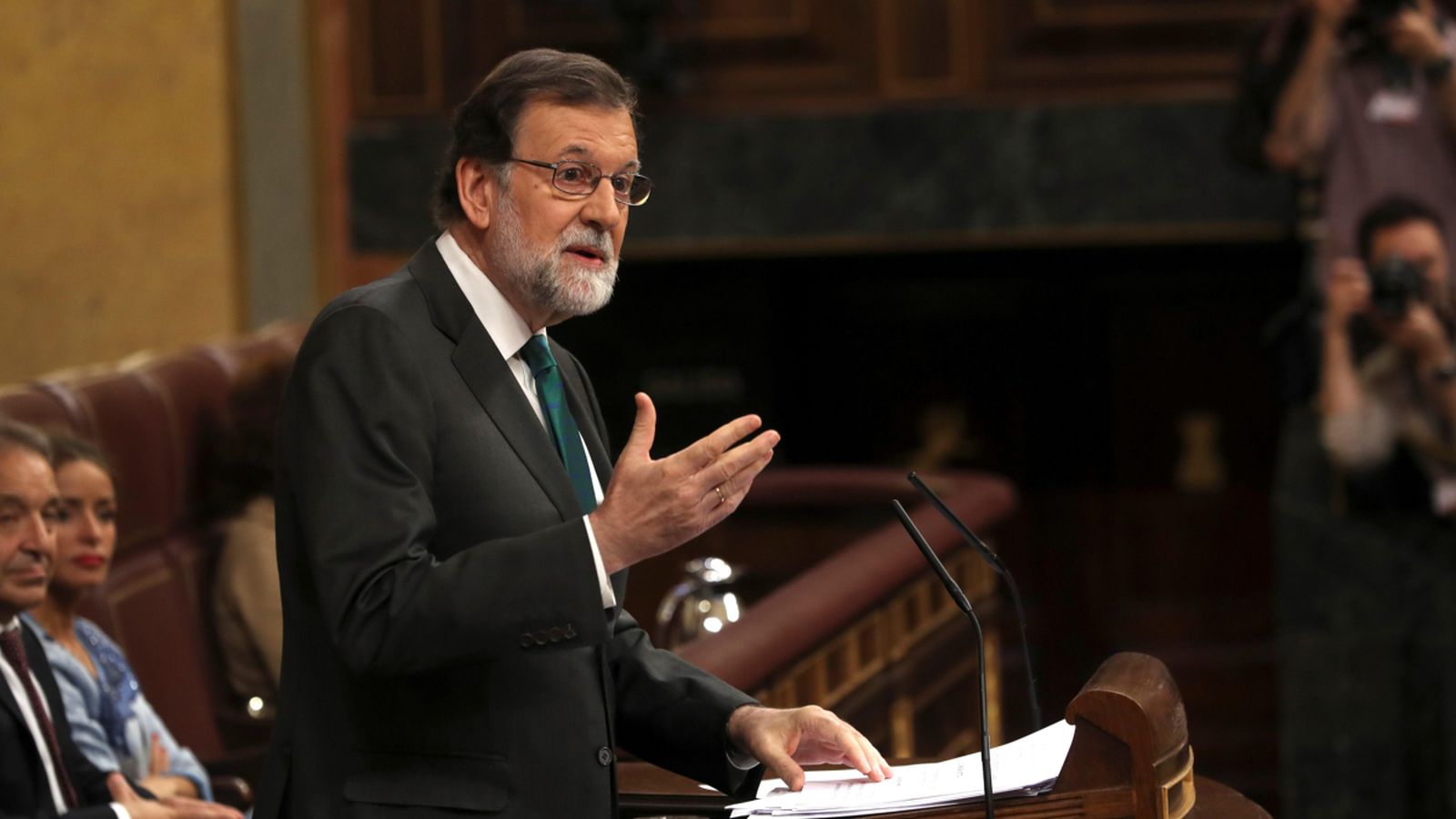 Mariano Rajoy, durant la seua intervenció en la primera jornada de la moció de censura