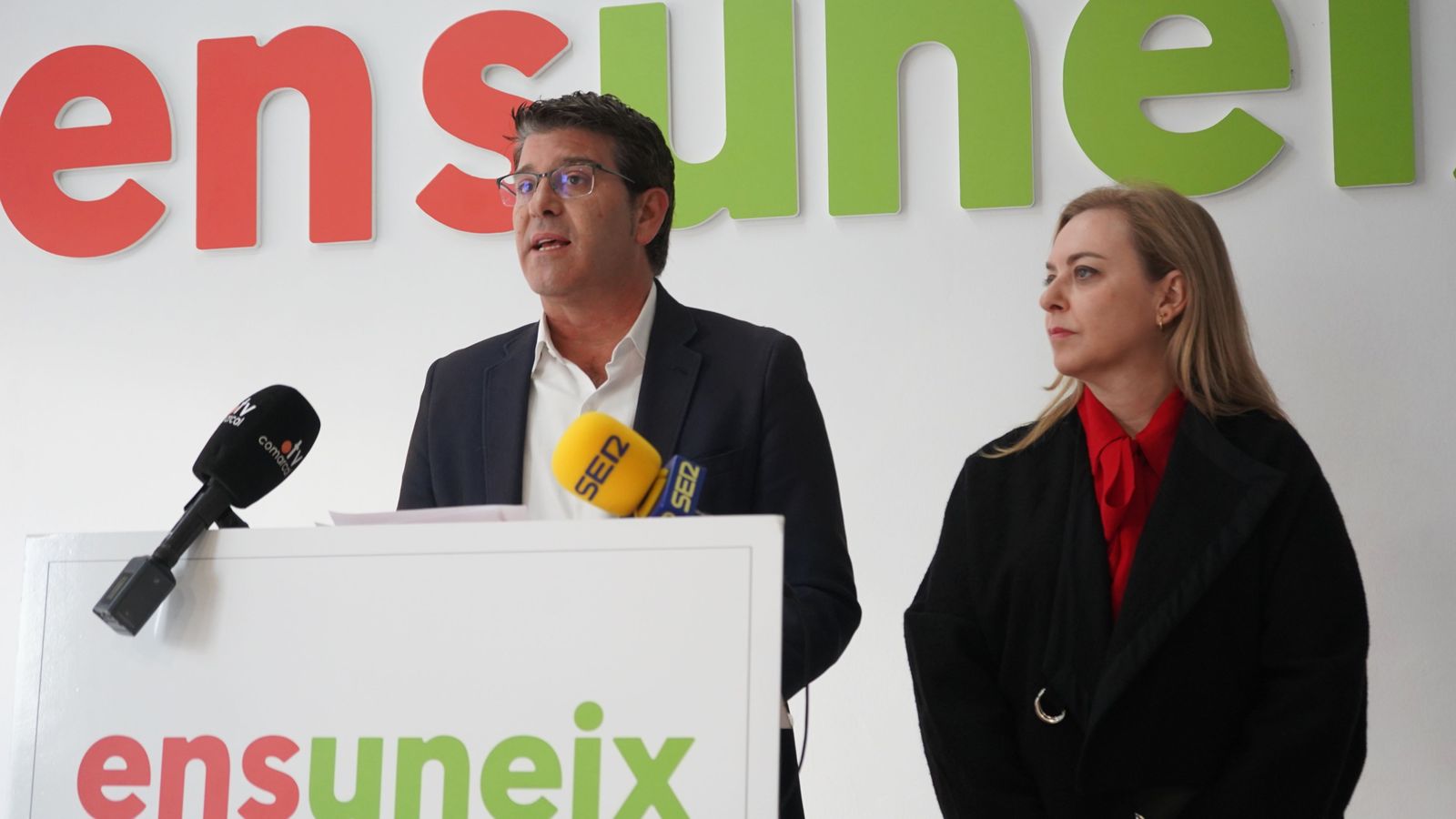 Roda de premsa de Jorge Rodríguez i Natàlia Enguix