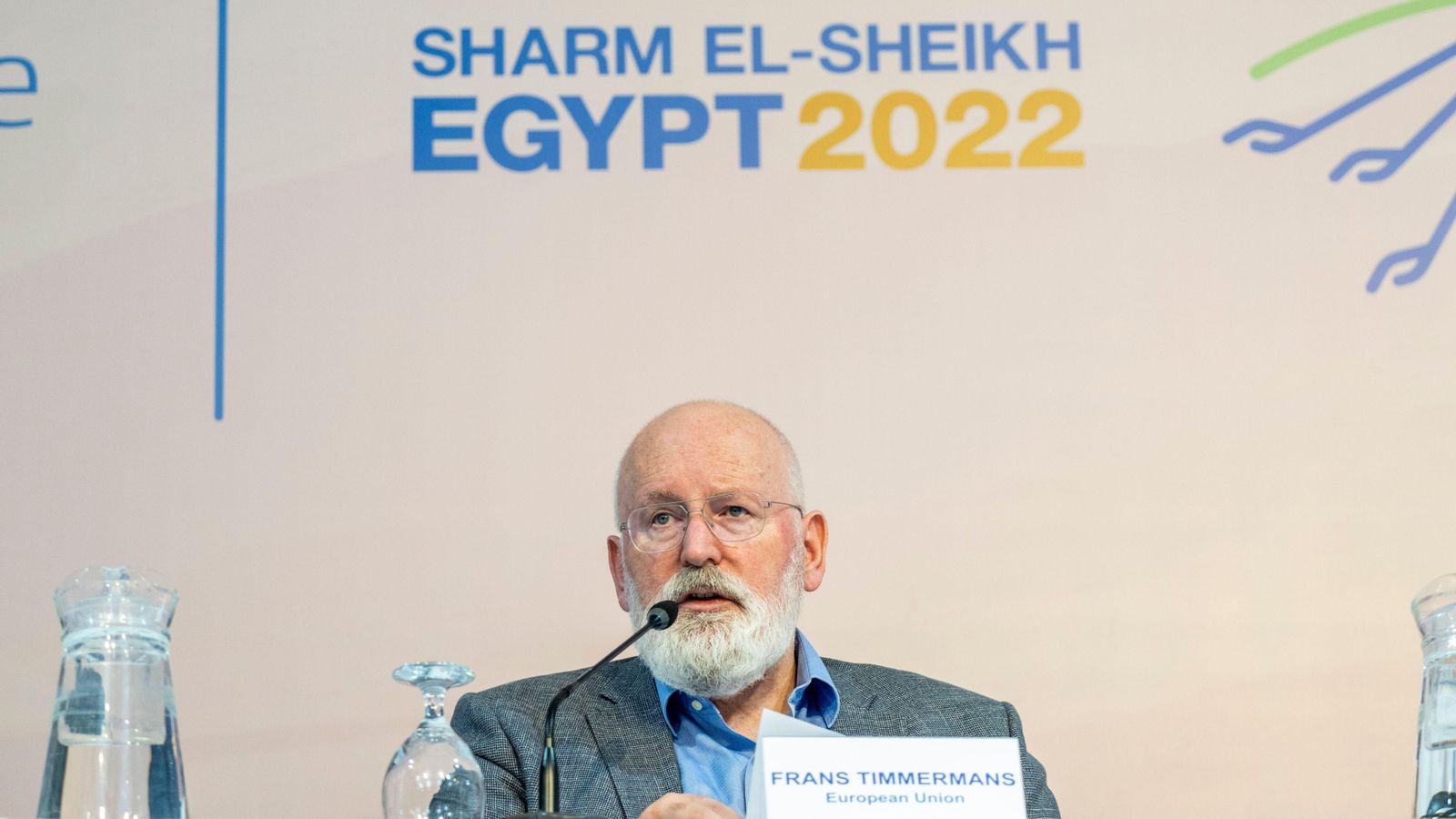 Frans Timmermans a la COP27, celebrada a Sharm El-Sheikh (Egipte)