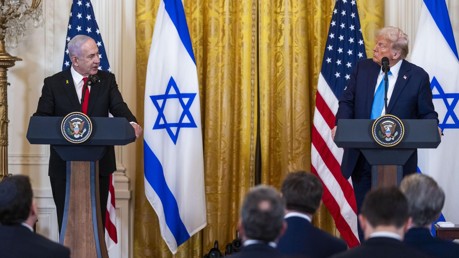 Netanyahu i Trump parlen en la Casa Blanca, a Washington DC, els EUA, este dimarts