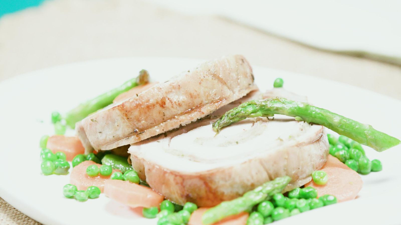 Llom farcit amb verdures saltades