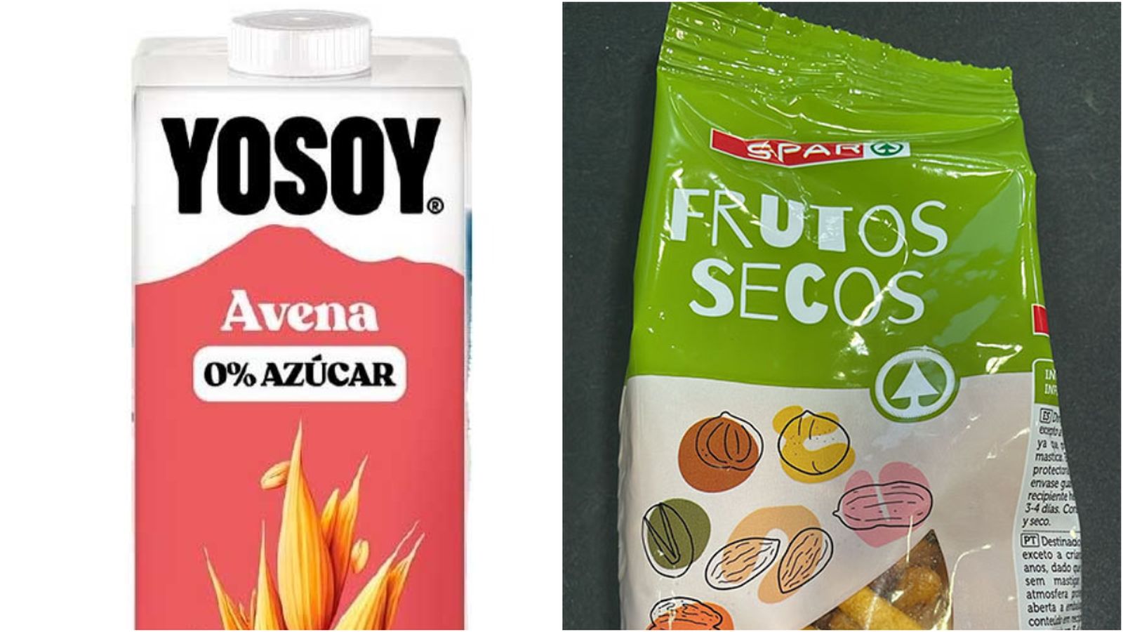 Imatge dels productes en els quals s'ha detectat presència de gluten