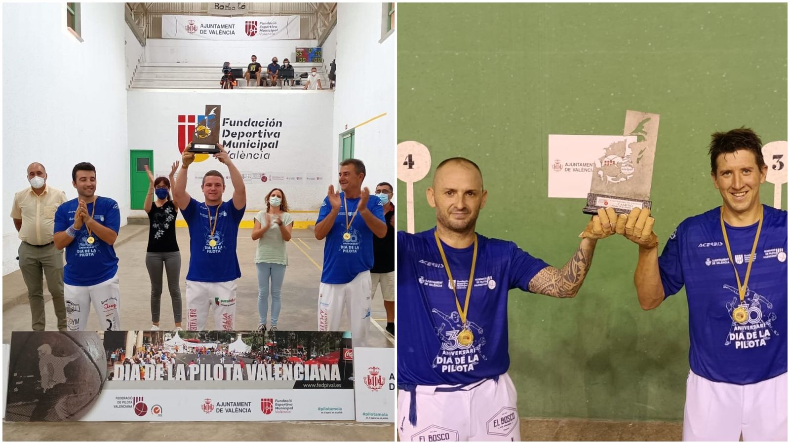 Els campions de les Supercopes de Galotxa i Frontó